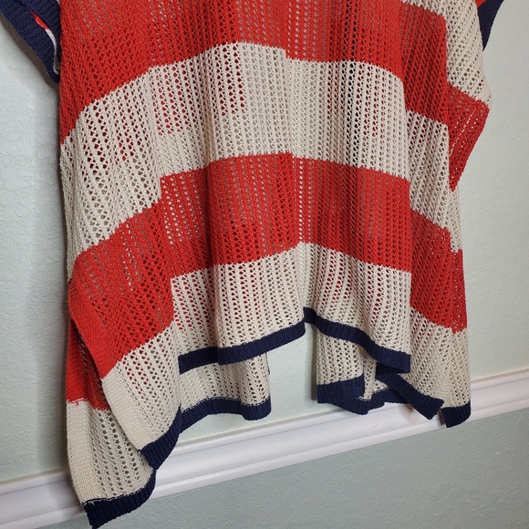 MICHAEL STARS | Striped Open Crochet Knit Cardigan - Picture 6 of 8